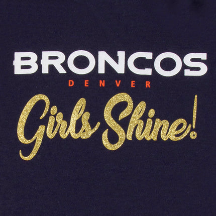 NFL Denver Broncos - Pack de 3 bodys para bebé niña, color del equipo, 18 meses