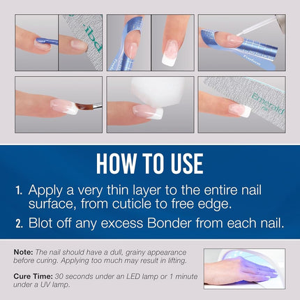 IBD LED/UV Bonder, 14 ml - MADE IN USA - Acid-free primer for natural nails - Maximum adhesion - Nail primer for gel and acrylic nails