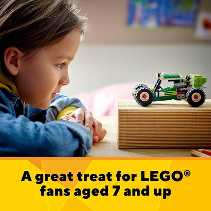 LEGO Creator 3in1 Off-Road Buggy 31123 Building Kit; Build a Buggy Toy and Rebuild It into a Skid Loader or ATV (All-Terrain Vehicle); A Creative Gift for Passionate Fans Aged 7+ (160 Pieces)