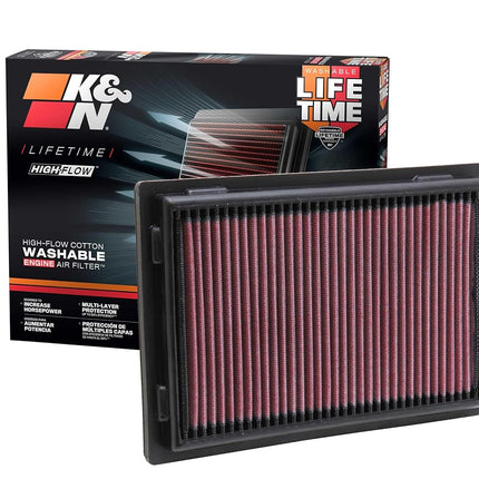 K&N Replacement air filter compatible with Lexus ES300H 2.5 2013-2016, LS460 4.6 2007-2015, LS600H 5.0 2008- & Toyota Avalon 2.5 2013-2016 / RAV4 excl. Hybrid 2013- / Camry Hybrid 2012-2016 (33-2381