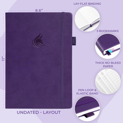 Clever Fox Teacher Planner – School Year Planner with Calendars & Lesson Plans – Book for Classroom & Homeschool Organization, A4 (Purple)