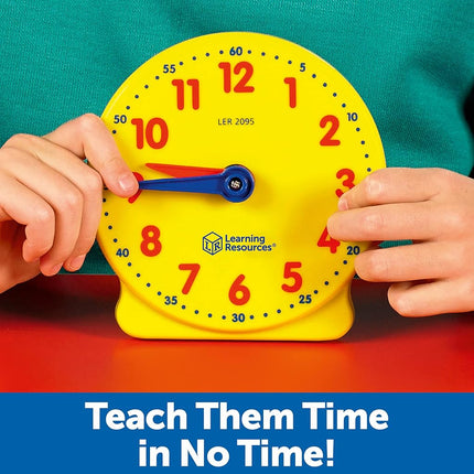 Learning Resources Big Time Student Clock, Ages 5+, Hands-On Time Teaching Aid, Colour-Coded Educational Toy for Early Maths & Telling Skills