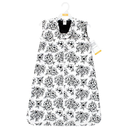 Saco de dormir de felpa de piel sintética unisex Hudson Baby, manta ponible, Black Toile, 6-12 meses