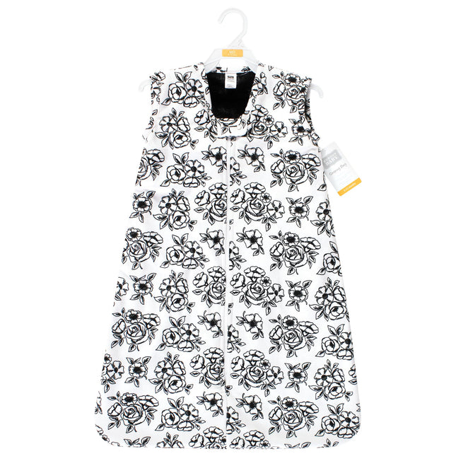 Saco de dormir de felpa de piel sintética unisex Hudson Baby, manta ponible, Black Toile, 6-12 meses
