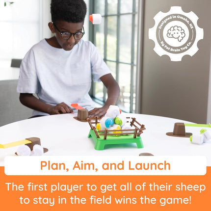 Tomy Fat Brain Toys Heap-O-Sheep Game, Family Board Games for Kids and Adults, Game of Catapulting Sheep, 6 to Adult, 2 to 4 Players