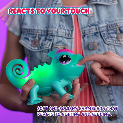 Little Live Pets - Nova The Bright Light Chameleon, Interactive Color Change Up Toy, 30+ Sounds and Emotions, So Many Moods, Repeats Back, Beat Detection (Batteries Included, For Kids Ages 5+), 26365