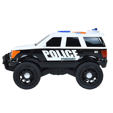 Sunny Days Entertainment Large Police Car – Lights and Sounds Vehicle with Motorized Drive and Soft Grip Tires | Rescue SUV Patrol Toy for Kids – Maxx Action (320174)