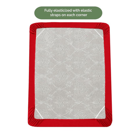 Elegant Comfort 1500 Premium Hotel Quality 18-21 Inches Deep - Extra Deep Pocket Single Fitted Sheet for High Mattress, Luxury and Softest, Smart Pocket - Wrinkle Free, Queen, Red