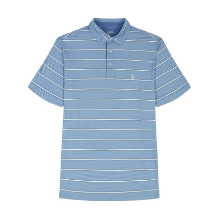 Izod Mens Swingflex Elite Short Sleeve Golf Polo, Moonlight Blue, Medium