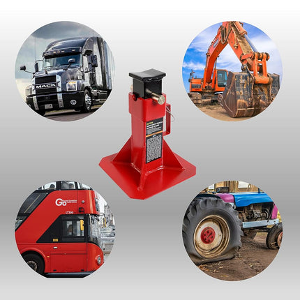 BIG RED ATZ220005R Torin Chandelle de levage professionnelle robuste à goupille avec verrouillage, capacité de 22 tonnes (44 000 lb), rouge, 1 paire
