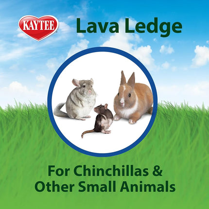 Kaytee Pumice Rock Lava Ledge, Attaches to Cage, Chewing, Teeth and Beak Grinding, for Chinchillas, Ferrets, Rabbits, Birds (Assorted Colours)