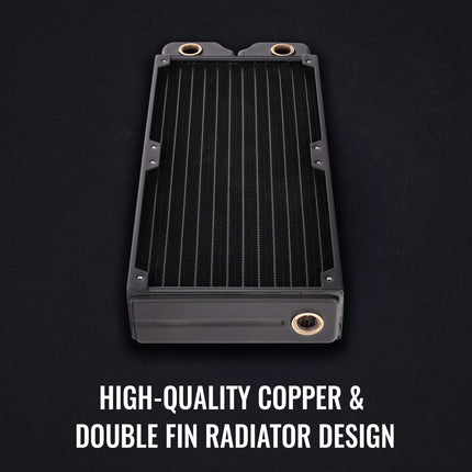Thermaltake Pacific DIY CLD240 40mm Thick High-Density Double Micro Fins Copper Radiator CL-W281-CU00BL-A