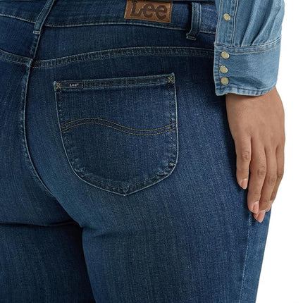 Lee Women's Plus Size Regular Fit Bootcut Jean, Compass, 20W Petite