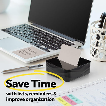 Post-it Note Dispenser, Modern Black, Pack Includes Dispenser and 3 Super Sticky Pop-up Sticky Notes Pads, 2X The Sticking Power (WAVE-330-BKVP)