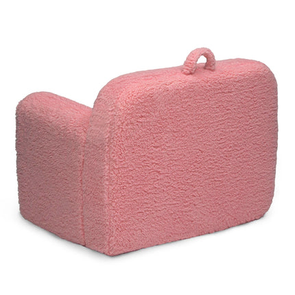 Delta Children Sherpa Solid Colour Cozee Chair Sherpa Rose