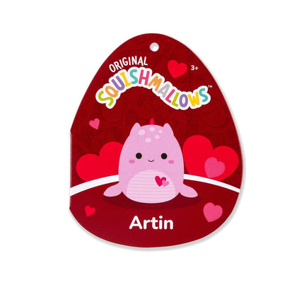 Squishmallows Original 12in Artin The Pink Loch Ness Monster with Hearts � Official Jazwares Valentine Plush (Medium)