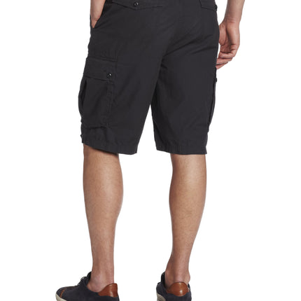 Nautica Men's Mini Ripstop Twill Cargo Short, Off Black, 38