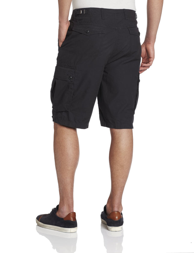Nautica Men's Mini Ripstop Twill Cargo Short, Off Black, 38