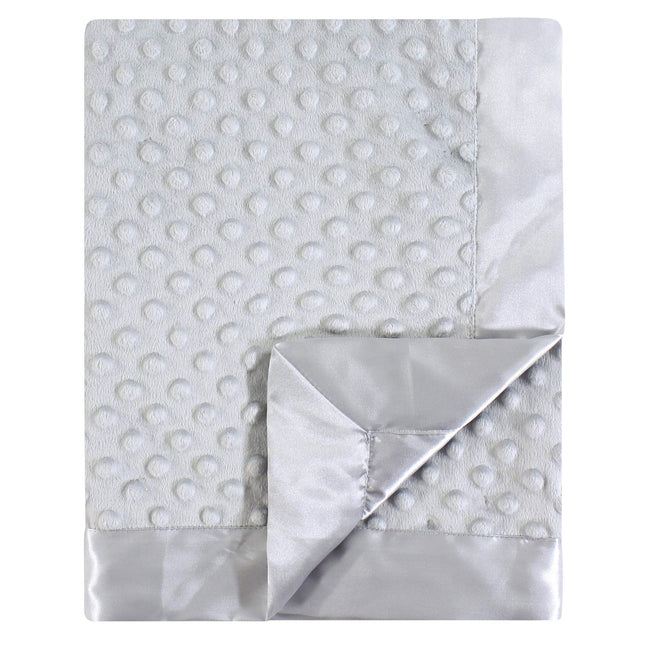 Hudson Baby Dotted Mink Blanket with Satin Binding
