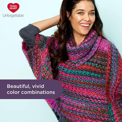 Red Heart Boutique Unforgettable Echo Yarn - 3 Pack of 100g/3.5oz - Acrylic - 4 Medium (Worsted) - 270 Yards - Knitting/Crochet