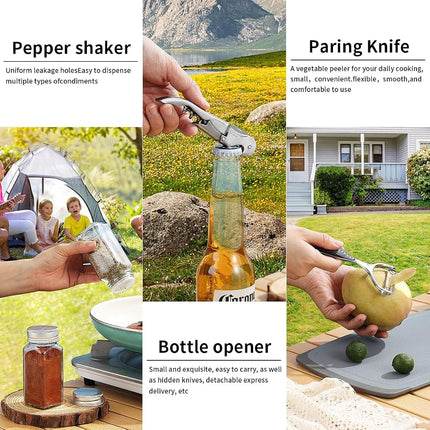 Berglander Portable Camping Cookware Set 23 Pieces Cookware Kit, Portable Outdoor Cooking and BBQ Ware for Travel, Picnics, Camping, BBQ, Party, and Other Outdoor Activities.