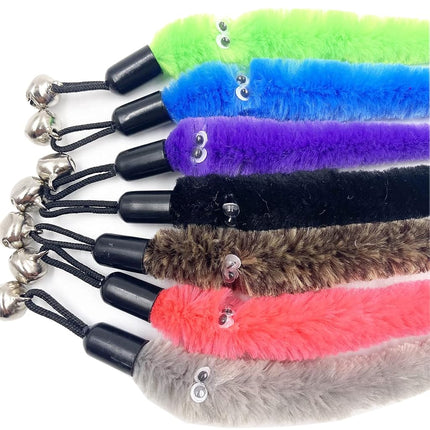 TIENAILING Cat Toy Worm Refills, 12 Pieces Interactive Cat Wand Attachments Worms Toy for Indoor Cats