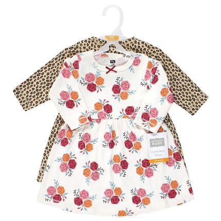 Hudson Baby Baby Girls' Cotton Dresses, Autumn Rose, 6-9 Months