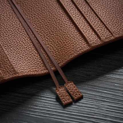 Ox Knight Leather A6 Notebook Cover - Deluxe Planner Cover Fits Hobonichi Techo, Stalogy, Midori MD Planner, and More - with Pen Loop, Card Slots, Back Pocket, and Bookmarks (Brown), 5.12Wx6.61L