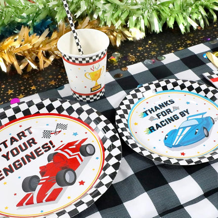 Recheel Birthday Paper Plates (Racing Car), (RCPP009)