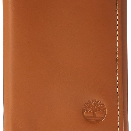 Portefeuille en cuir à trois volets Timberland pour homme avec fenêtre d'identification, Fauve (Cloudy), Taille unique
