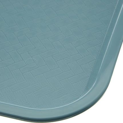 Bandeja Carlisle FoodService Products Cafe Fast Food para Cafetería con Superficie Estampada para Cafeterías, Comida Rápida y Comedores, Plástico, 16.31 x 12.06 x 0.7 Pulgadas, Azul Pizarra, (Paquete de 24)