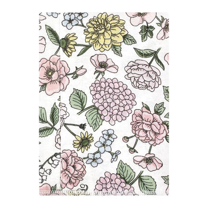 Hudson Baby Unisex Baby Cotton Flannel Burp Cloths, Vintage Blossom 7 Pack, One Size