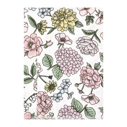 Hudson Baby Unisex Baby Cotton Flannel Burp Cloths, Vintage Blossom 7 Pack, One Size
