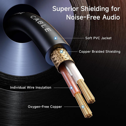 Cable Matters 3-Pack Color-Coded Premium Shielded XLR Cables - 6ft, Oxygen-Free Copper (OFC) XLR Microphone Cable Male to Female, Black