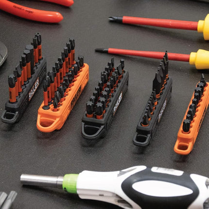 Ball End Hex Bit Set - Railer 2 Inch Impact Driver 20pc Hex Bit Set With A Bit Holder & Carabiner. Premium S2 Steel, Ideal For Furniture Screws