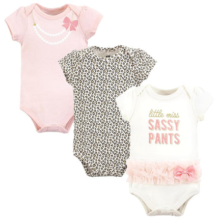Bodysuits de algodón unisex para bebé Hudson Baby, Miss Sassy Pants, 0-3 Meses