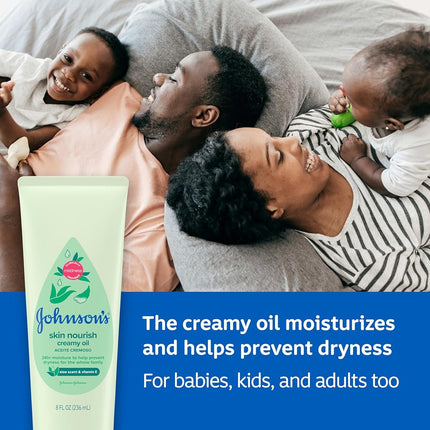 Johnson & Johnson Baby Creamy Oil Aloe & Vitamin E 235 ml