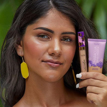 tarte maracuja tinted moisturizer – Lightweight Sheer Foundation with Buildable Longwear Coverage, Hyaluronic Acid for Hydrated Skin, Vegan & Cruelty-Free, full size, 61H mahogany