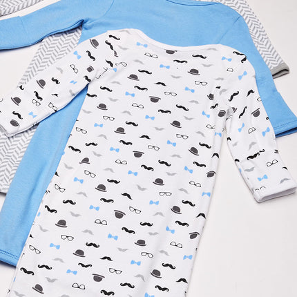 Hudson Baby Baby-Girls Cotton Gowns, Perfect Gentlemen, Preemie-Newborn