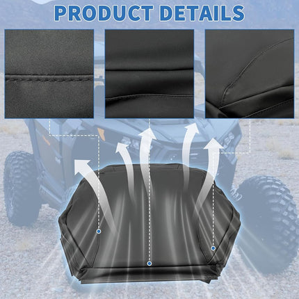 Housse de siège inférieure en cuir ECOTRIC compatible avec Can Am Maverick Commander 2011-2018