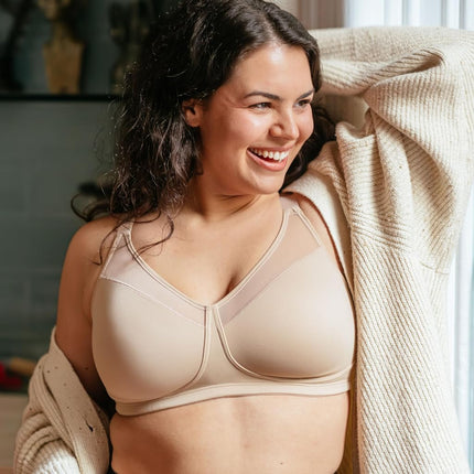 Playtex Women's 18 Hour Smoothing Minimizer Wirefree Bra US4697, Nude, 40C