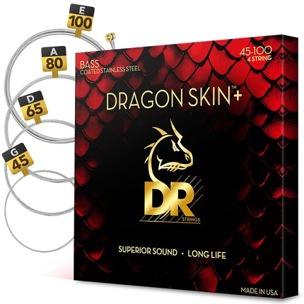 DR Strings DRAGON SKIN+ - Coated Stainless Steel B