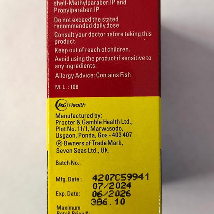 Seven Seas Cod liver fish oil 100 Capsule