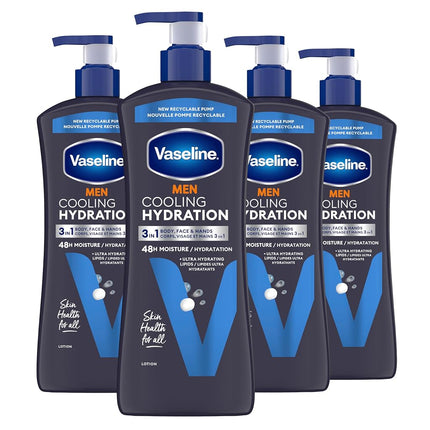 Vaseline Men Cooling Hydration 3-in-1 4 Pack for D