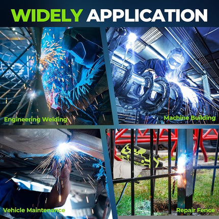 Handheld Welder Machine, 110V Portable Welding Machine with IGBT Inverter 6 Variable Current Adjustment 20-120Amp Handheld ARC Welder Gun for 1/16"-1/8" All Size Welding Rods(Green)