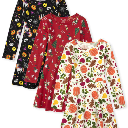 The Children's Place girls Fashion Skater Dress 3 