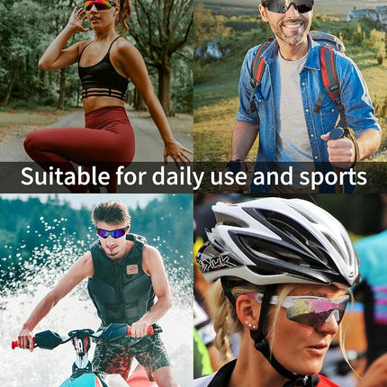 Polarized Sports Sunglasses for Men Women Youth Baseball Cycling Running Driving Fishing Tennis Golf TAC UV400 TR90, White/pink, One Size