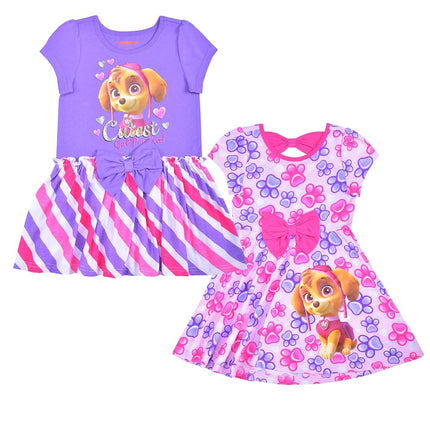 Paw Patrol Little Girls' Dresses, Pink, 4 (Pack of 2)
