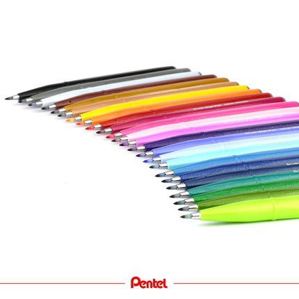 Pentel Brush Sign Pen - Blue (Pack of 10), SES15C-C