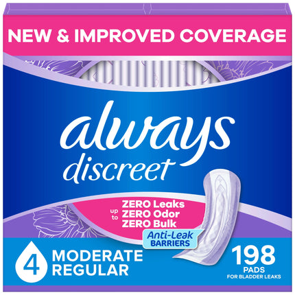 Always Discreet Adult Incontinence Pads for Women,